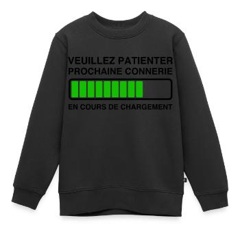 Bitte warten Weiter in Bearbeitung - Kinder Premium Organic Sweatshirt - Schwarz - Vorne - AI Model Kid Female (0cm)
