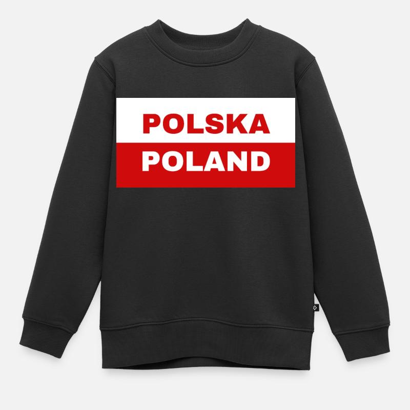 Drapeau polonais - Sweat Premium enfant bio - noir