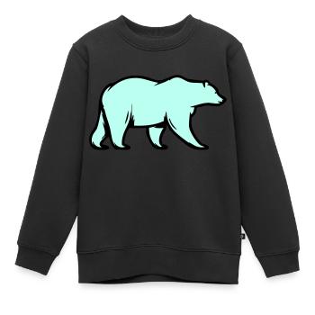 Polar bear - Kids Premium Organic Sweatshirt - black - Front - AI Model Kid Female (0cm)