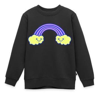 Regenbogen - Kinder Premium Organic Sweatshirt - Schwarz - Vorne - AI Model Kid Female (0cm)