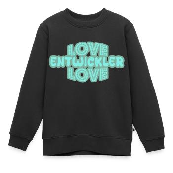 Entwickler als Spruch - Kinder Premium Organic Sweatshirt - Schwarz - Vorne - AI Model Kid Female (0cm)