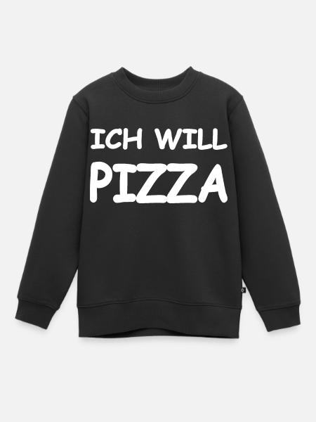 Pizza - Kinder Premium Organic Sweatshirt - Schwarz