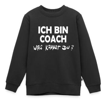 Beruf Coach - Kinder Premium Organic Sweatshirt - Schwarz - Vorne - AI Model Kid Female (0cm)