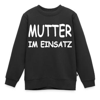 Mutter - Kinder Premium Organic Sweatshirt - Schwarz - Vorne - AI Model Kid Female (0cm)