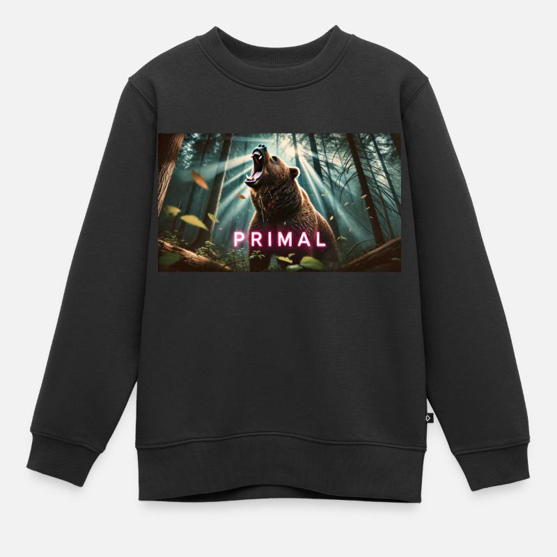 PRIMAL OURS - Sweat Premium enfant bio - noir