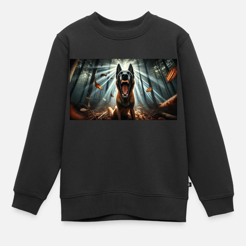 Malinois - Sweat Premium enfant bio - noir