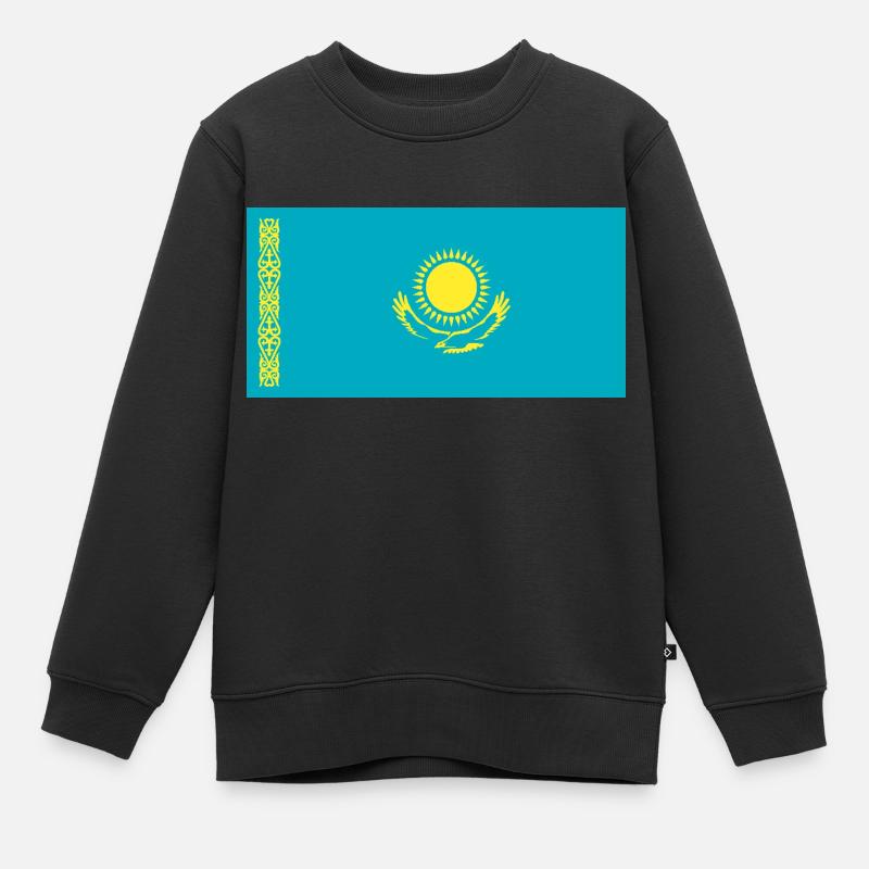 Kasachstan - Kinder Premium Organic Sweatshirt - Schwarz