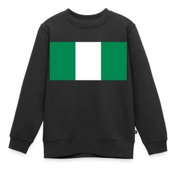 Nigéria - Sweat Premium enfant bio - noir - Devant - AI Model Kid Female (0cm)