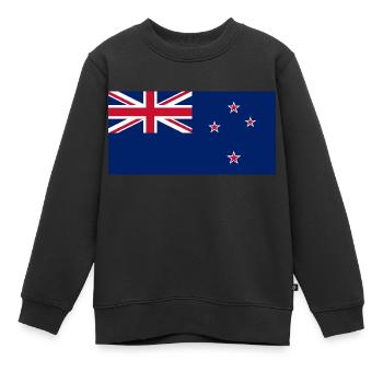 Neuseeland - Kinder Premium Organic Sweatshirt - Schwarz - Vorne - AI Model Kid Female (0cm)