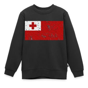 Geschenk für Tonga - Kinder Premium Organic Sweatshirt - Schwarz - Vorne - AI Model Kid Female (0cm)