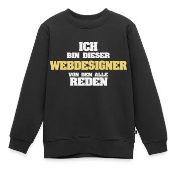 Concepteur de sites Web en tant que métier - Sweat Premium enfant bio - noir - Devant - AI Model Kid Female (0cm)