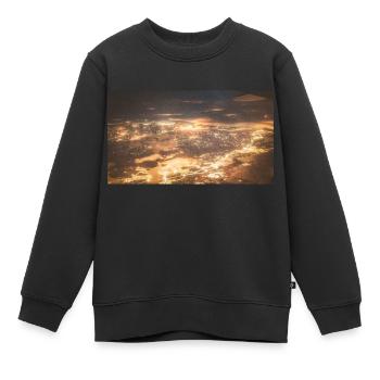 Survol d’Oslo - Sweat Premium enfant bio - noir - Devant - AI Model Kid Female (0cm)