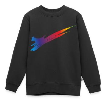 Love over and beyond DOG - Kids Premium Organic Sweatshirt - black - Front - AI Model Kid Female (0cm)