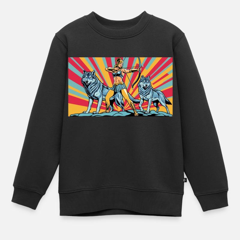 nVx Artemis 1 - Kinder Premium Organic Sweatshirt - Schwarz