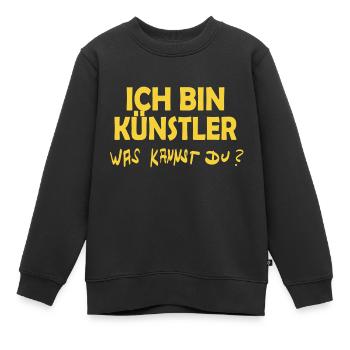 Artiste - Sweat Premium enfant bio - noir - Devant - AI Model Kid Female (0cm)