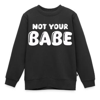 pas votre bébé - Sweat Premium enfant bio - noir - Devant - AI Model Kid Female (0cm)