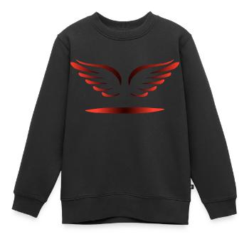 AILES ANGÉLISÉES - Sweat Premium enfant bio - noir - Devant - AI Model Kid Female (0cm)