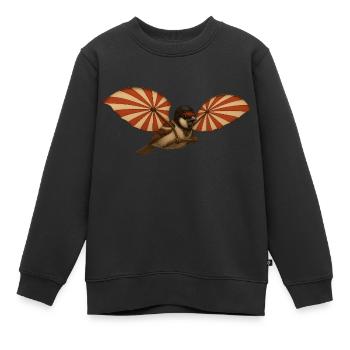 Moineau d’Ulm en tant que tailleur d’Ulm - Sweat Premium enfant bio - noir - Devant - AI Model Kid Female (0cm)