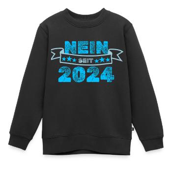 Niemals 2024 - Kinder Premium Organic Sweatshirt - Schwarz - Vorne - AI Model Kid Female (0cm)