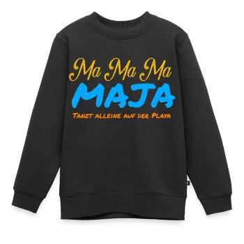 Ma Ma Ma Maja - Kinder Premium Organic Sweatshirt - Schwarz - Vorne - AI Model Kid Female (0cm)