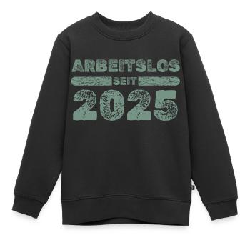 2025 2025 - Kinder Premium Organic Sweatshirt - Schwarz - Vorne - AI Model Kid Female (0cm)