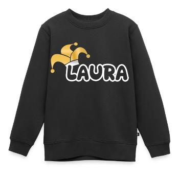 Carnaval Laura - Sweat Premium enfant bio - noir - Devant - AI Model Kid Female (0cm)