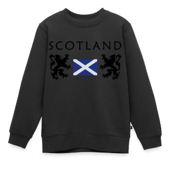 Scotland-Flag - Kinder Premium Organic Sweatshirt - Schwarz - Vorne - AI Model Kid Female (0cm)