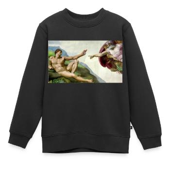 Modern Michelangelo - Kinder Premium Organic Sweatshirt - Schwarz - Vorne - AI Model Kid Female (0cm)