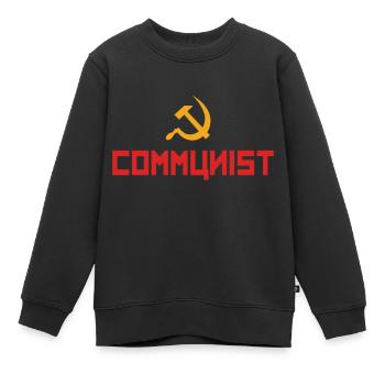 Communist with hammer and sickle - Sweat Premium enfant bio - noir - Devant - AI Model Kid Female (0cm)