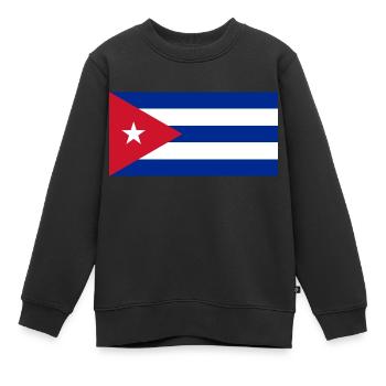Kuba Cuba Flagge Fahne - Kinder Premium Organic Sweatshirt - Schwarz - Vorne - AI Model Kid Female (0cm)