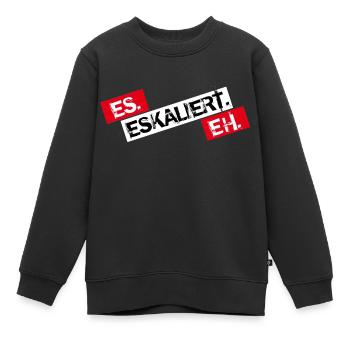 Es Eskaliert Eh - Kinder Premium Organic Sweatshirt - Schwarz - Vorne - AI Model Kid Female (0cm)