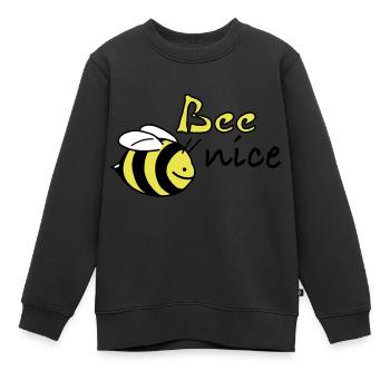abeille sympa - Sweat Premium enfant bio - noir - Devant - AI Model Kid Female (0cm)