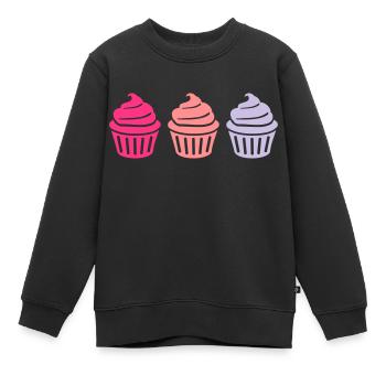 Cupcake - Sweat Premium enfant bio - noir - Devant - AI Model Kid Female (0cm)