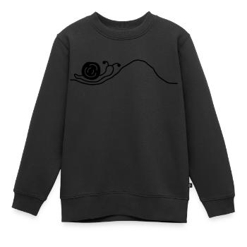 Schnecke Berg - Kinder Premium Organic Sweatshirt - Schwarz - Vorne - AI Model Kid Female (0cm)