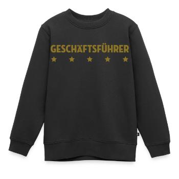 Geschäftsführer Geschäftsführerin Unternehmen - Kinder Premium Organic Sweatshirt - Schwarz - Vorne - AI Model Kid Female (0cm)