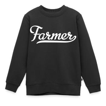 FARMER - Kinder Premium Organic Sweatshirt - Schwarz - Vorne - AI Model Kid Female (0cm)