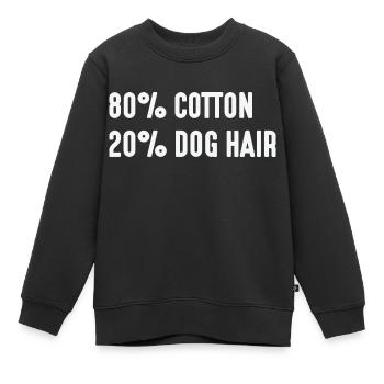 80% Baumwolle 20% Hundehaare - Kinder Premium Organic Sweatshirt - Schwarz - Vorne - AI Model Kid Female (0cm)