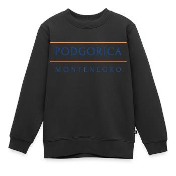 Podgorica City Monténégro - Sweat Premium enfant bio - noir - Devant - AI Model Kid Female (0cm)