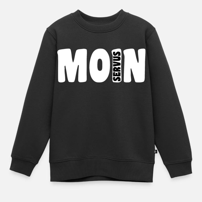 Moin Servus | White - Kinder Premium Organic Sweatshirt - Schwarz