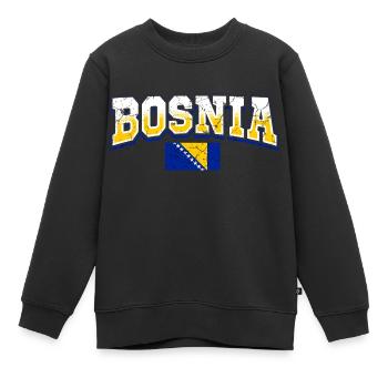 Fan de Bosnie - Sweat Premium enfant bio - noir - Devant - AI Model Kid Female (0cm)