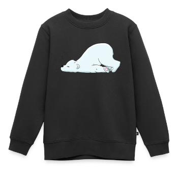 Kleiner Eisbär - Kinder Premium Organic Sweatshirt - Schwarz - Vorne - AI Model Kid Female (0cm)