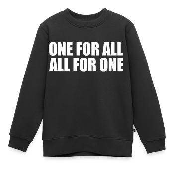One for all all for one - Kids Premium Organic Sweatshirt - black - Front - AI Model Kid Female (0cm)