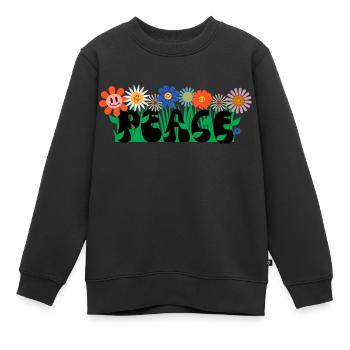 FRIEDE - Kinder Premium Organic Sweatshirt - Schwarz - Vorne - AI Model Kid Female (0cm)
