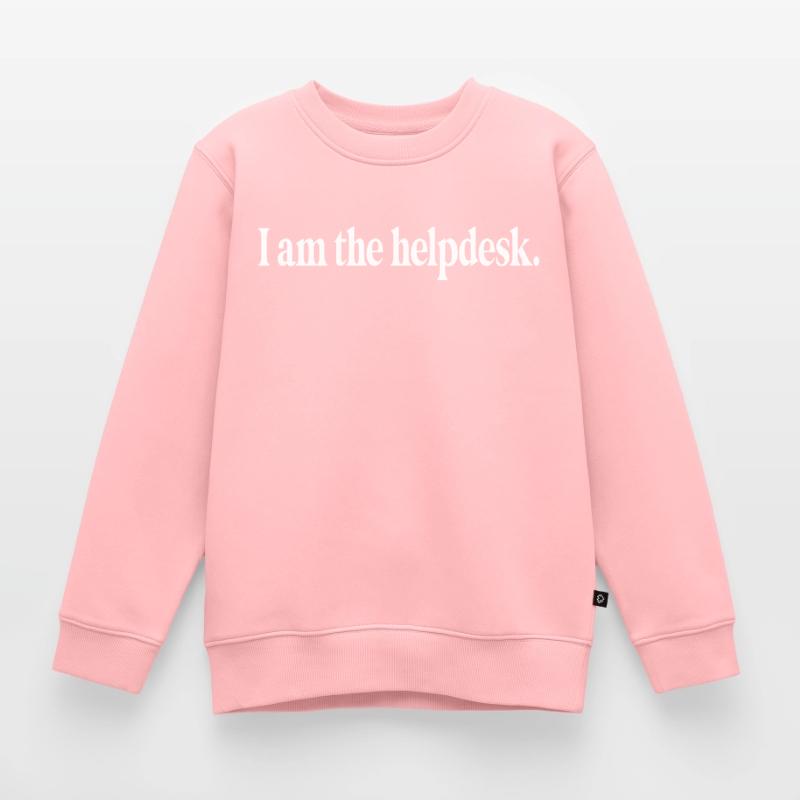 Lustiger Tech-Computer-Programmierer Ich bin der Helpdesk Kinder Premium Organic Sweatshirt