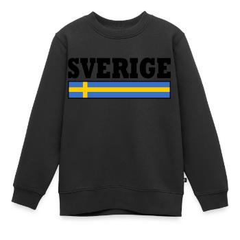 Schweden - Kinder Premium Organic Sweatshirt - Schwarz - Vorne - AI Model Kid Female (0cm)