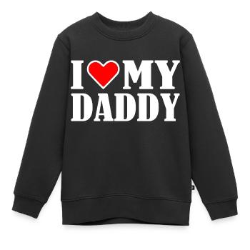 I love my dad - Kinder Premium Organic Sweatshirt - Schwarz - Vorne - AI Model Kid Female (0cm)