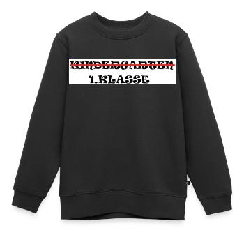 1. klasse designs - Kinder Premium Organic Sweatshirt - Schwarz - Vorne - AI Model Kid Female (0cm)