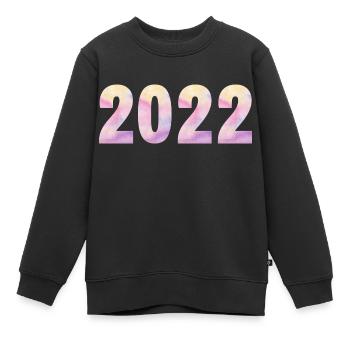 2022 Pastell Lila Rosa - Kinder Premium Organic Sweatshirt - Schwarz - Vorne - AI Model Kid Female (0cm)