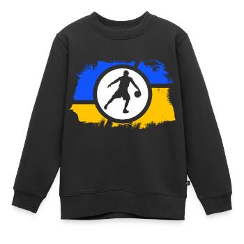 basketteur basketteur dunking-king - Sweat Premium enfant bio - noir - Devant - AI Model Kid Female (0cm)