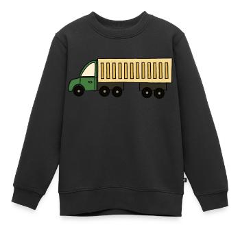 Ein LKW - Kinder Premium Organic Sweatshirt - Schwarz - Vorne - AI Model Kid Female (0cm)